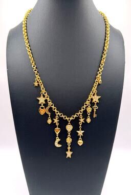Kirks Folly Celestial Whimsical Charm Gold Tone Adjustable Necklace